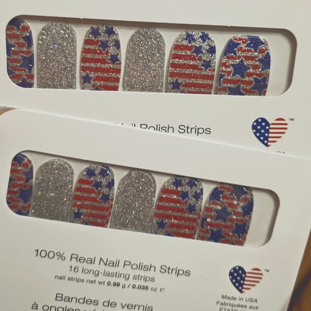 Color Street 2 sets, red white & blue